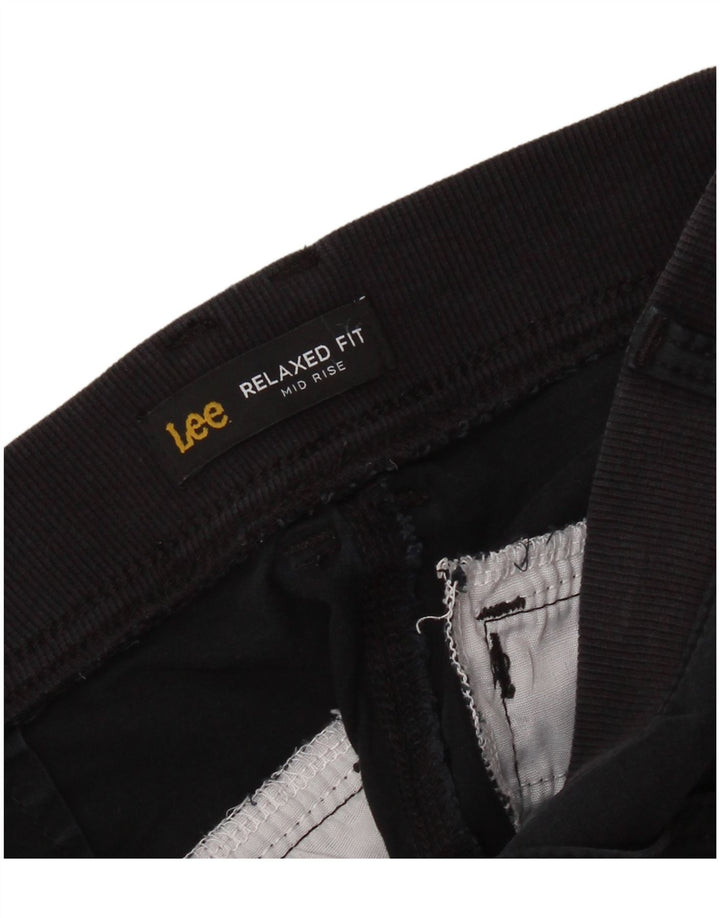 Pantaloni scurti cargo cu talie medie LEE pentru femei, cu talie medie, W34, negru