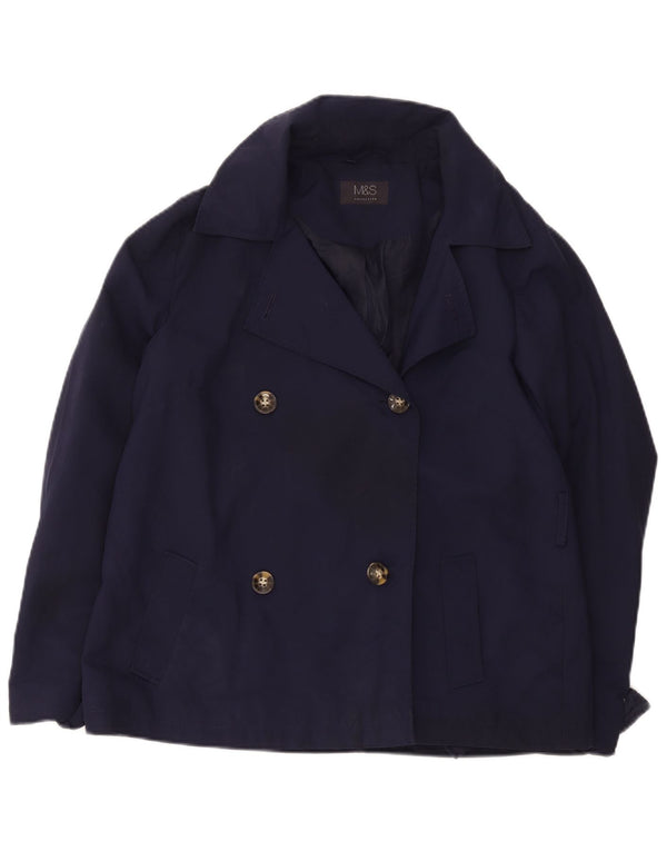 Trenci scurt pentru femei Marks & Spencer UK 14 mare poliester bleumarin