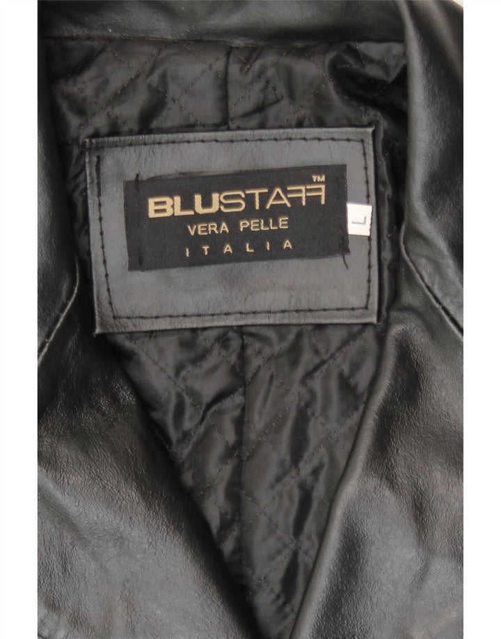 Palton din piele pentru bărbați Blustaff UK 40, mare, neagră