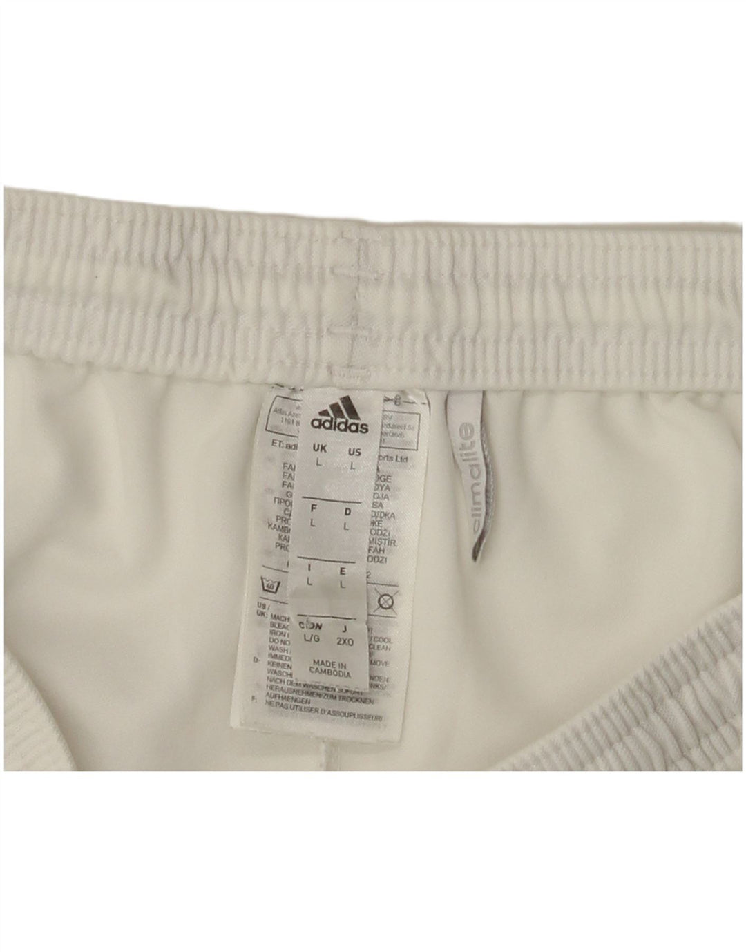 Pantaloni scurți sport Climalite ADIDAS pentru bărbați, mari, alb, din poliester