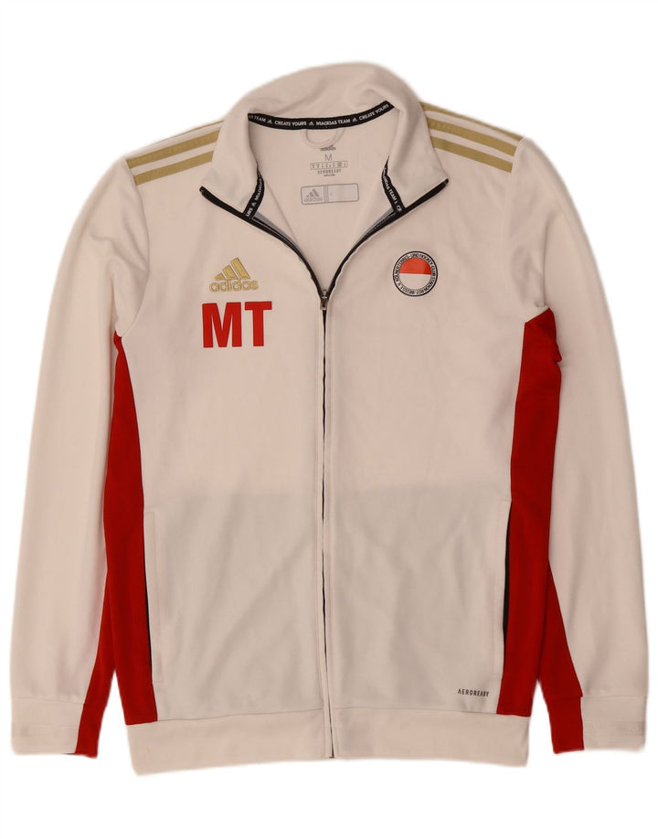 Jachetă de top pentru trening Aeroready pentru bărbați Adidas, alb, mediu, color block