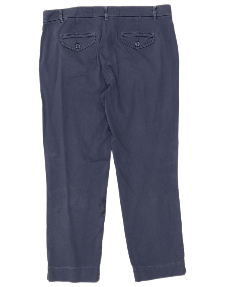 Pantaloni tăiați drept pentru femei Benetton W33 L25 albastru