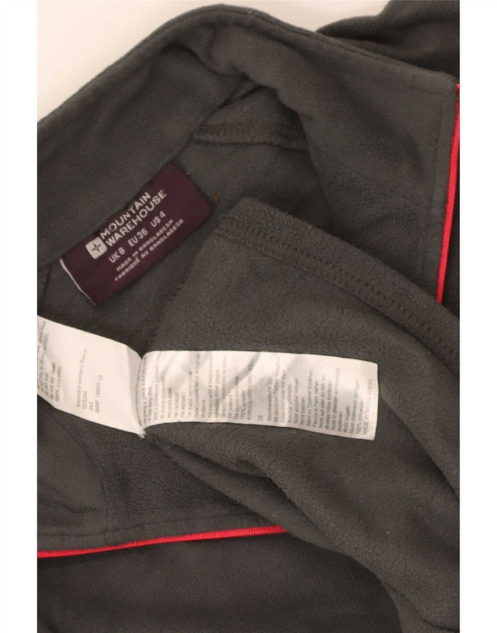 Pulover pentru femei Mountain Warehouse, cu fermoar și gât, din lână UK 8, poliester, gri mic