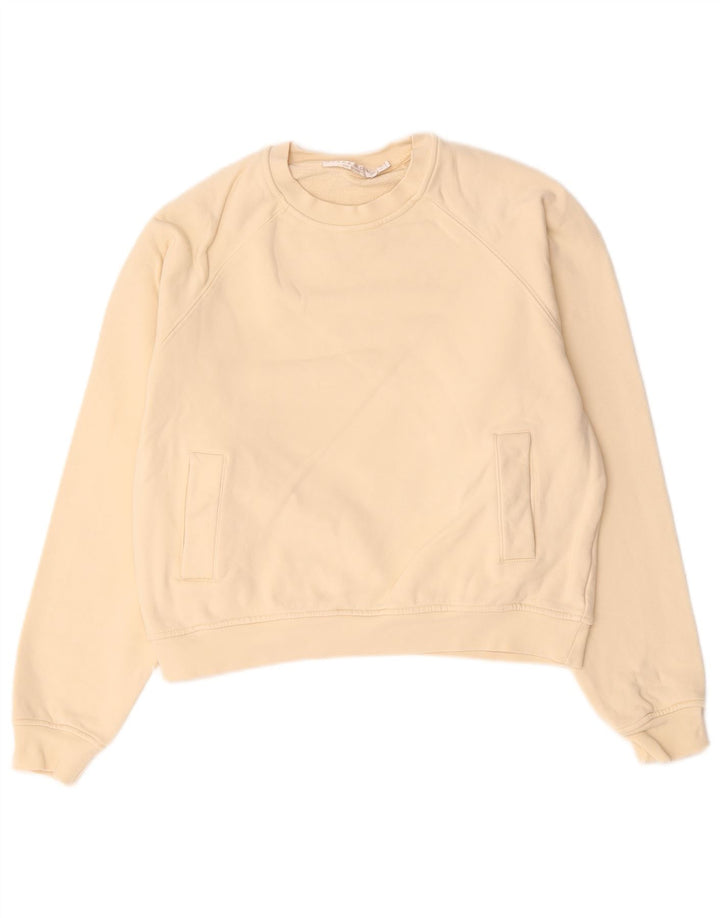Pulover pentru Damă Zara UK 14 Bumbac Bej Mediu