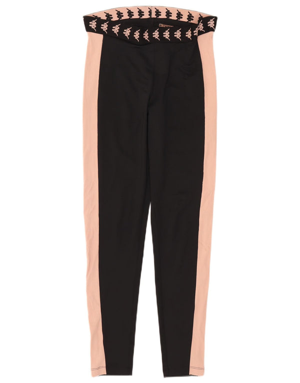 Leggings Kappa Tezenis Graphic pentru femei UK 12 Medium Black Colorblock