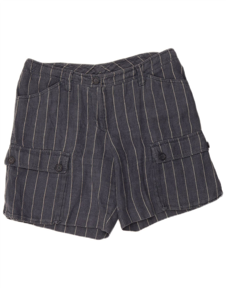 Pantaloni scurți cargo pentru femei CERRUTI 1881 IT 44 Medium W34 Bleumarin in dungi
