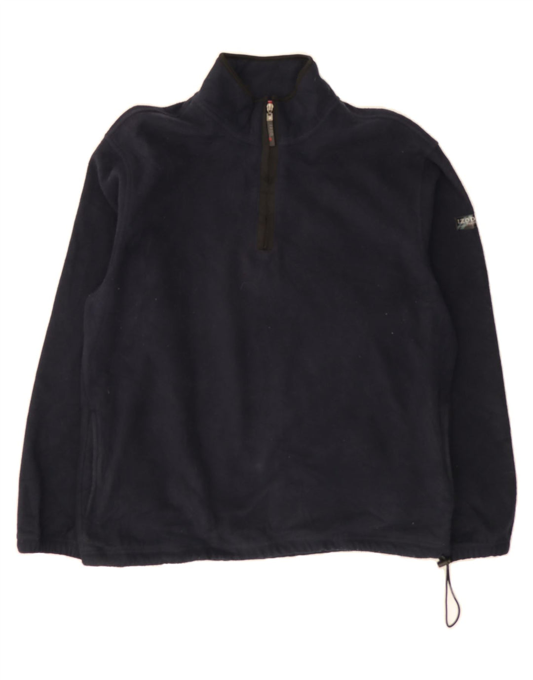 IZOD Mens Zip Neck Fleece Jumper Large Navy Blue Polyester Vintage Izod and Second-Hand Izod from Messina Hembry 