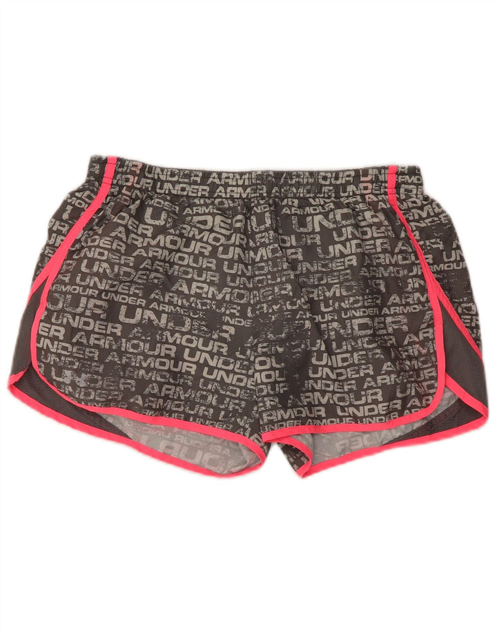 Pantaloni scurți sport grafic pentru femei UNDER ARMOUR Heat Gear UK 14 Medium Gri