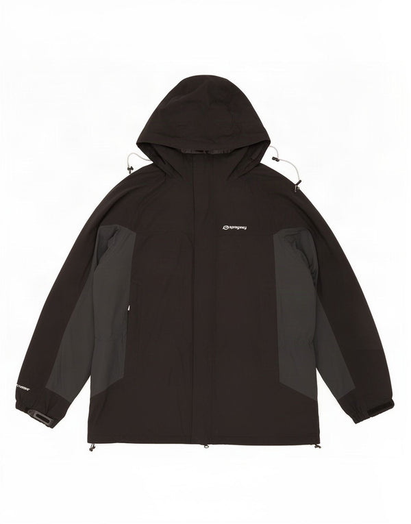 Sprayway Mens Hooded Windbreaker Jacket UK 40 Large Black Colourblock