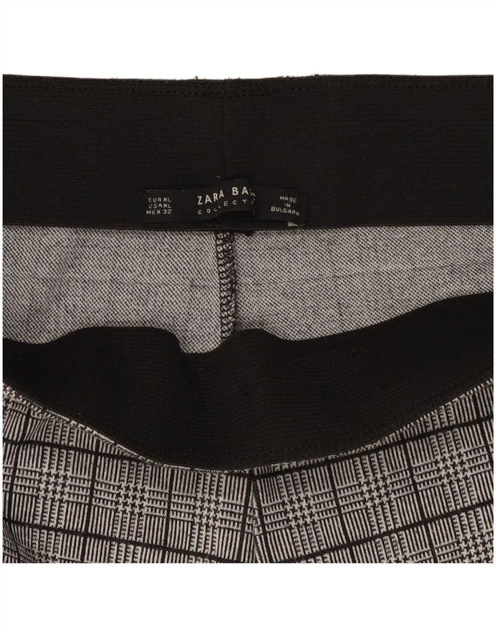 Leggings pentru femei Zara UK 18 XL Gri Houndstooth