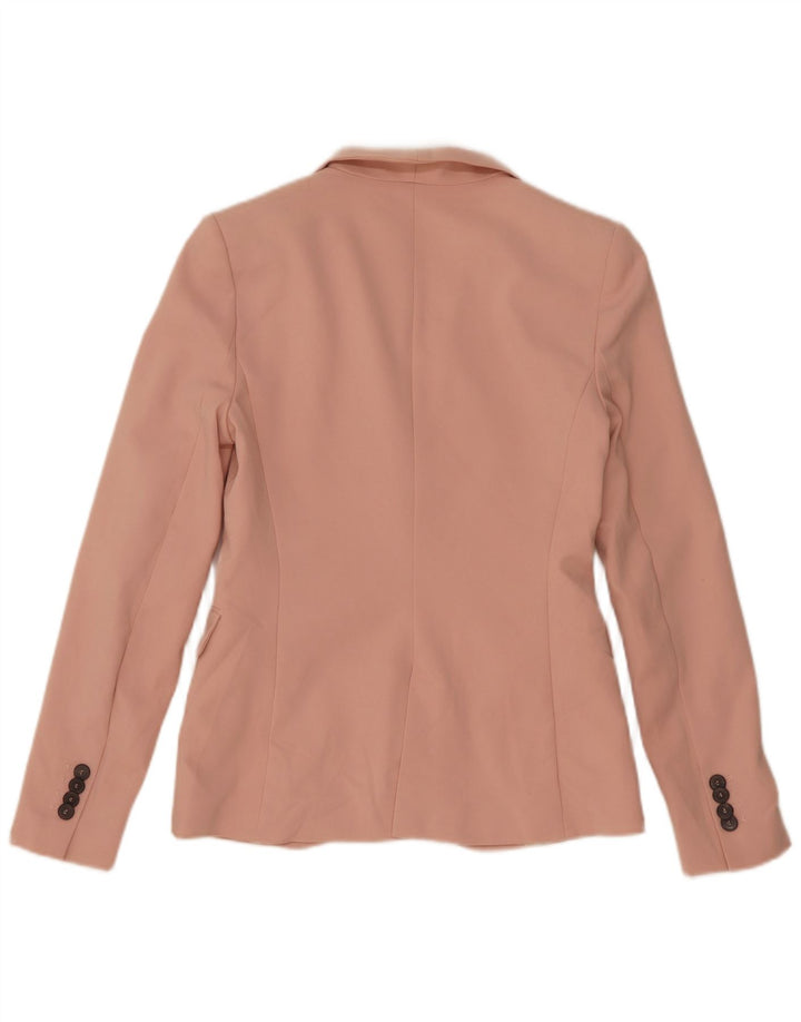 Jachetă pentru femei Zara cu 1 nasture, UK 8, mic, roz, viscoză
