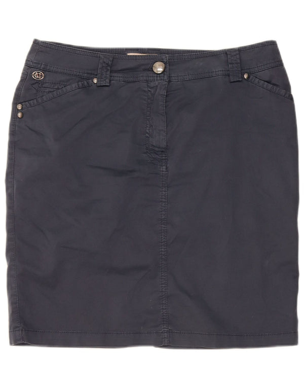 Marlboro Classics Womens High Waist Mini Skirt EU 46 XL W32 Navy Blue