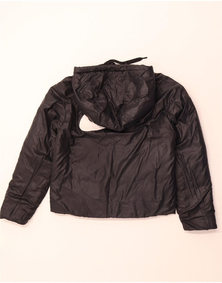 Jachetă căptușită reversibilă cu glugă NIKE pentru femei UK 10 Poliester negru mic