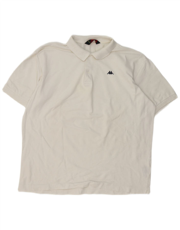 Cămașă polo pentru bărbați Kappa 2XL bumbac alb