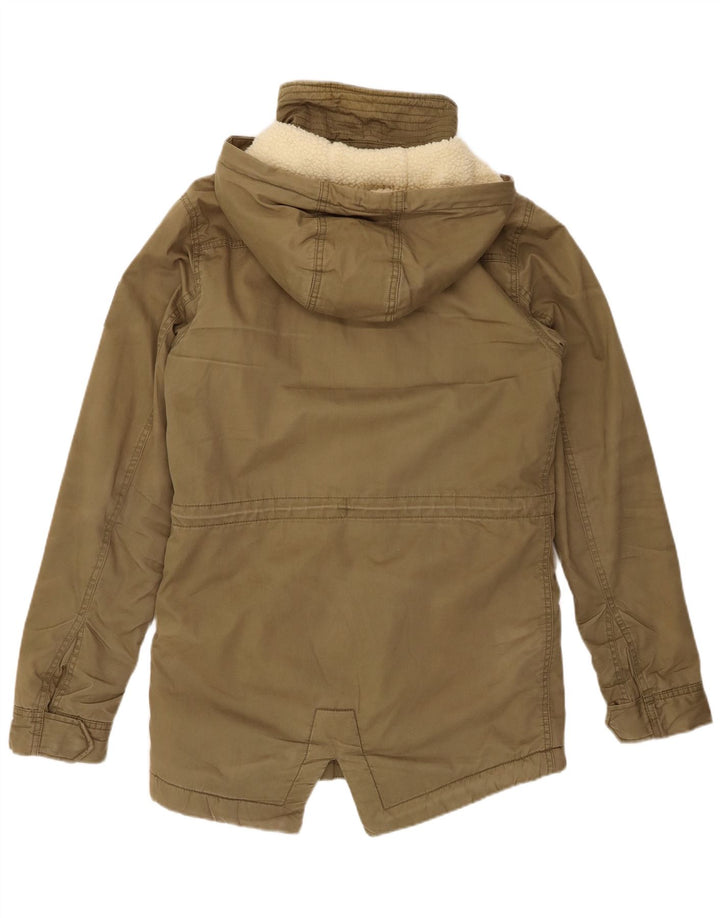 Jachetă parka Sherpa cu glugă pentru bărbați SUPERDRY The Rookie UK 36 Small Khaki