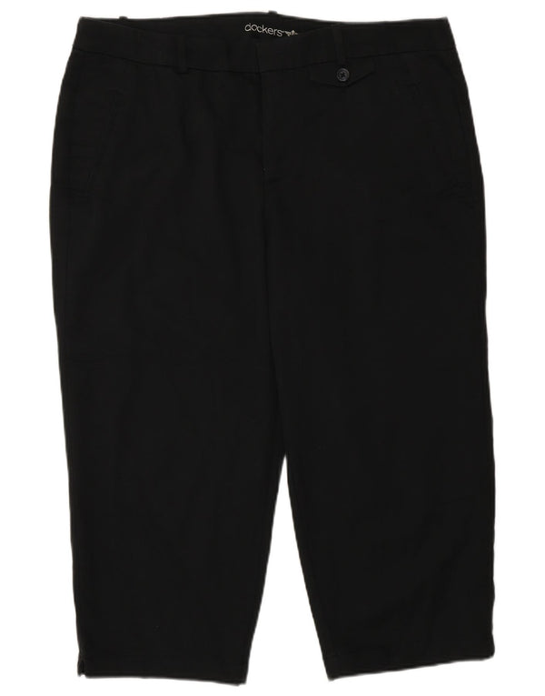 Pantaloni Capri Dockers pentru femei US 14 XL W36 L20 bumbac negru