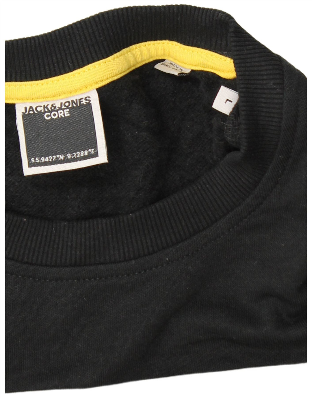 Pulover cu grafic pentru bărbați Jack & Jones, bumbac mare, negru