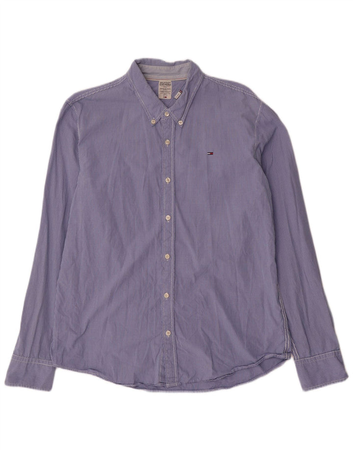 Cămașă pentru bărbați Tommy Hilfiger 2XL, bumbac vichy albastru