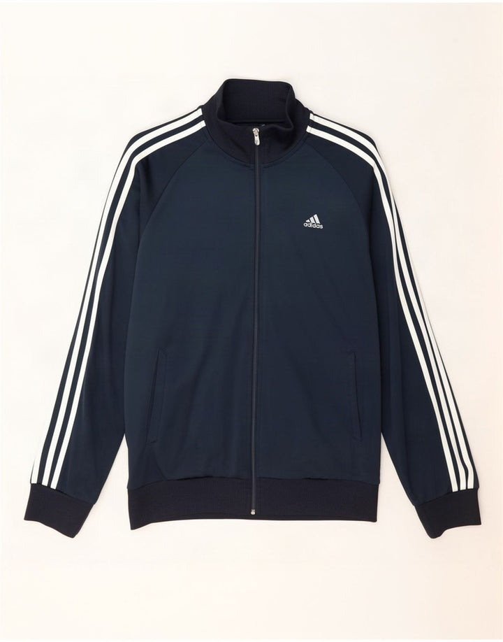Jachetă de trening pentru bărbați Adidas, poliester, albastru, mediu