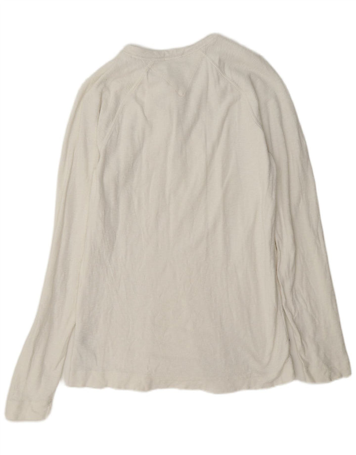 Tommy Hilfiger Bărbați Regular Top cu mânecă lungă mare, alb, bumbac