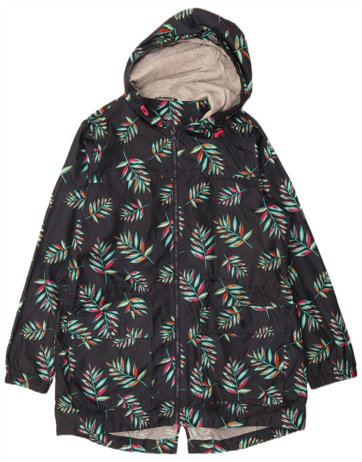 MARKS & SPENCER Jachetă Parka cu glugă pentru femei UK 14 Medium Bleumarin Floral