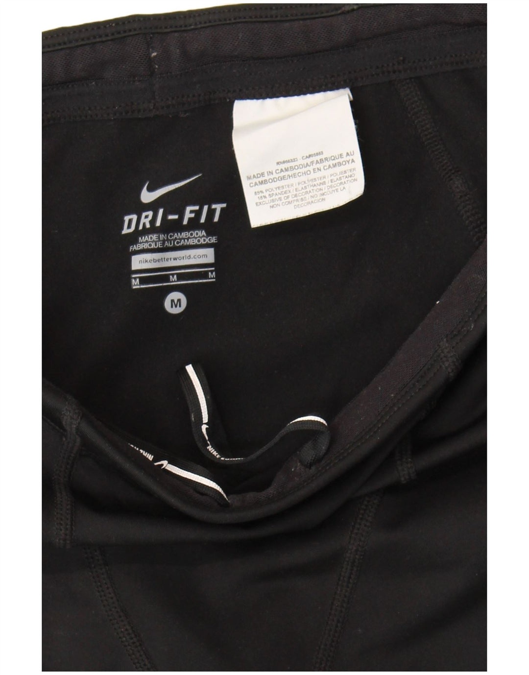 Pantaloni scurți sport Nike Dri Fit pentru femei UK 12 Medium Black Colorblock Poliester