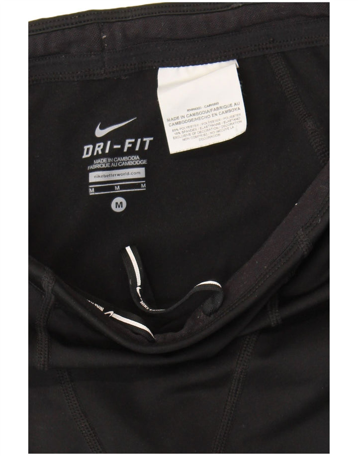 Pantaloni scurți sport Nike Dri Fit pentru femei UK 12 Medium Black Colorblock Poliester