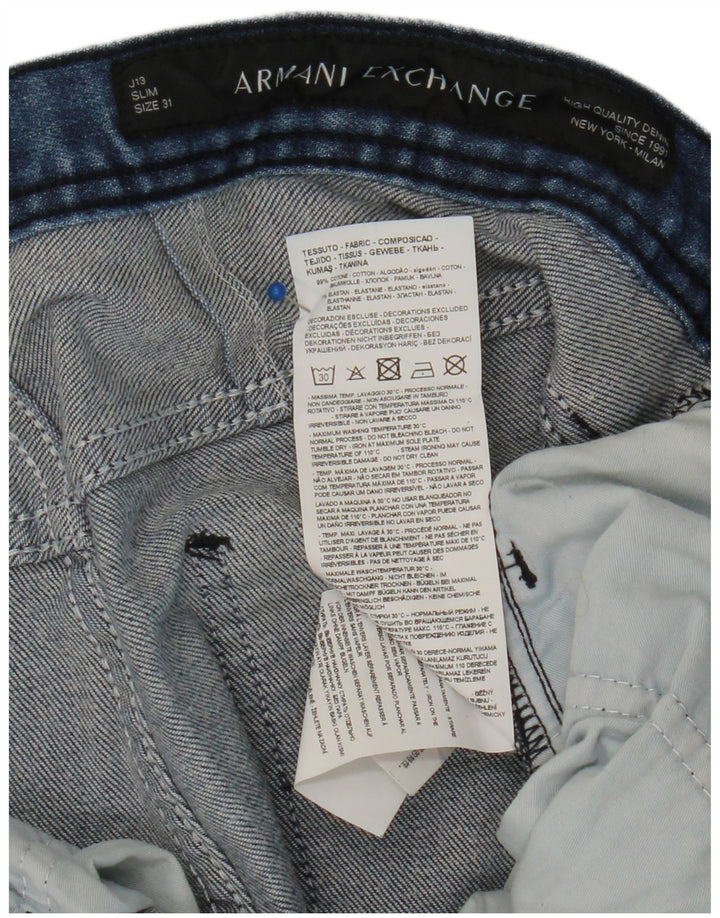 ARMANI EXCHANGE Blugi Slim Bărbați W31 L28 Bumbac Albastru