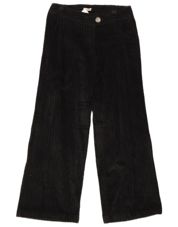 Max & Co. Pantaloni largi din velur pentru femei UK 6 XS W28 L30 bumbac negru