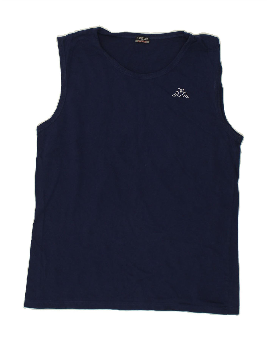 KAPPA Womens Vest Top UK 18 XL Navy Blue | Vintage Kappa | Thrift | Second-Hand Kappa | Used Clothing | Messina Hembry 