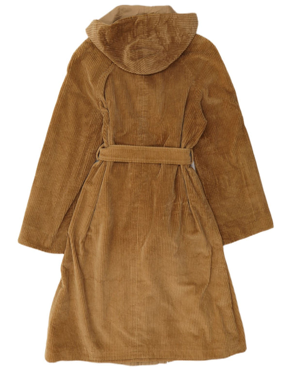 Palton reversibil cu glugă vintage pentru femei UK 14 Bej mediu