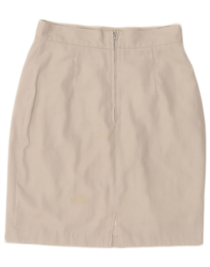 Fusta creion pentru femei Benetton IT 42 Medium W28 Bej Poliester