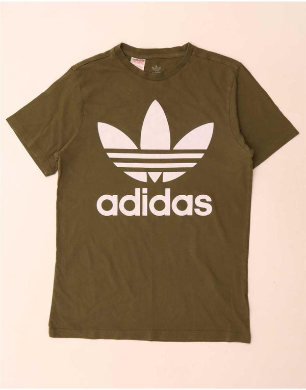 Tricou grafic Adidas Băieți Top 15-16 Ani Kaki Bumbac