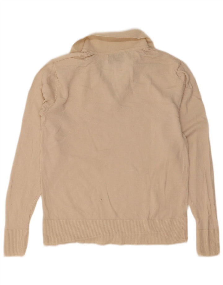 Pulover pentru femei Marks & Spencer, cu gât polo, UK 12 Medium Beige Lână