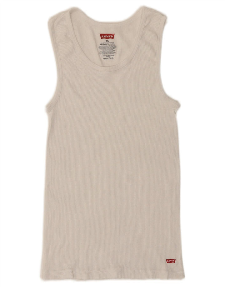Tricou pentru bărbați Levi's Top UK 38/40 Medium White Bumbac