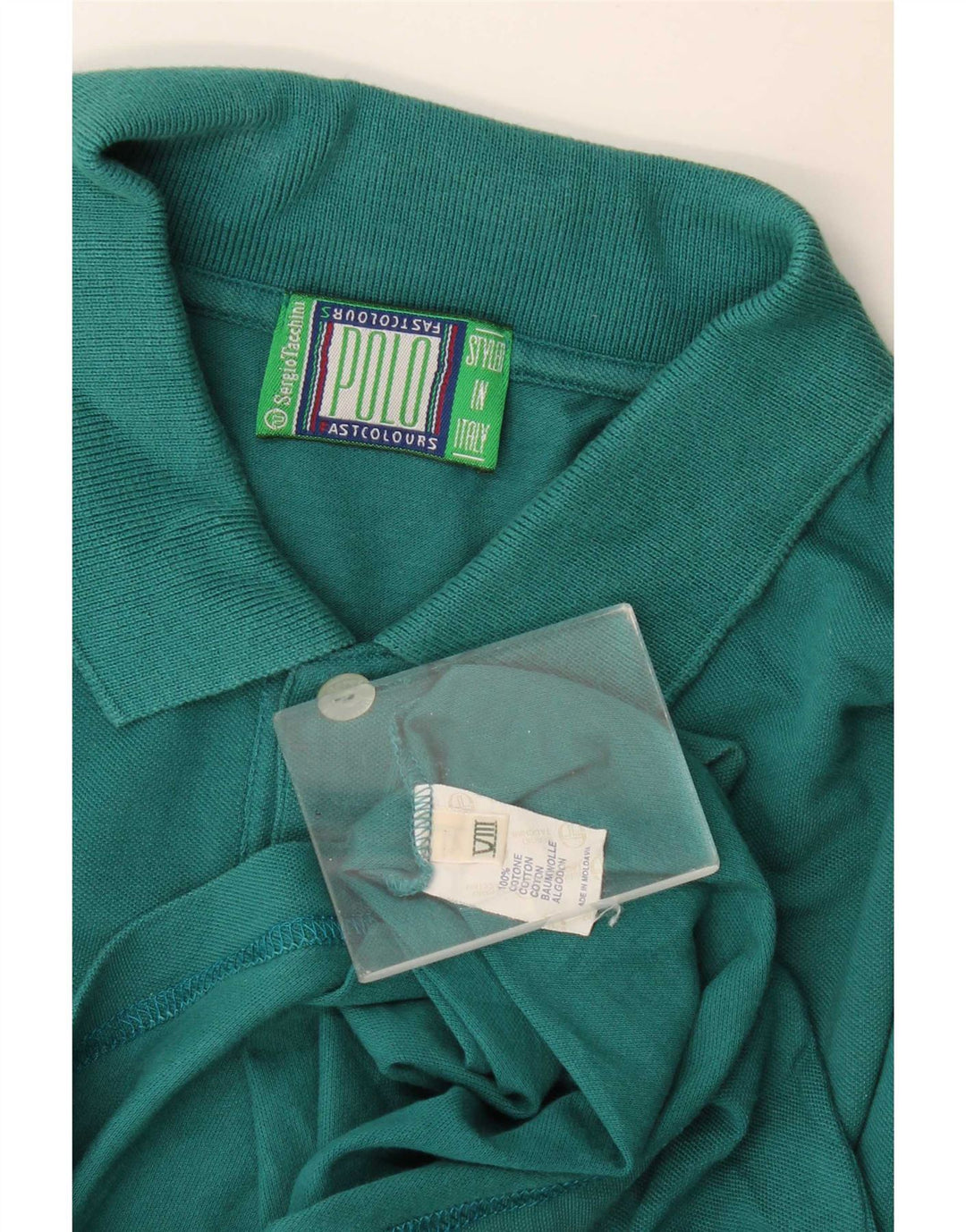 Tricou polo Sergio Tacchini pentru bărbați, bumbac verde mare