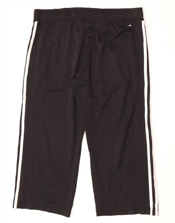 Pantaloni de trening Capri Adidas pentru femei UK 14 Poliester mediu negru
