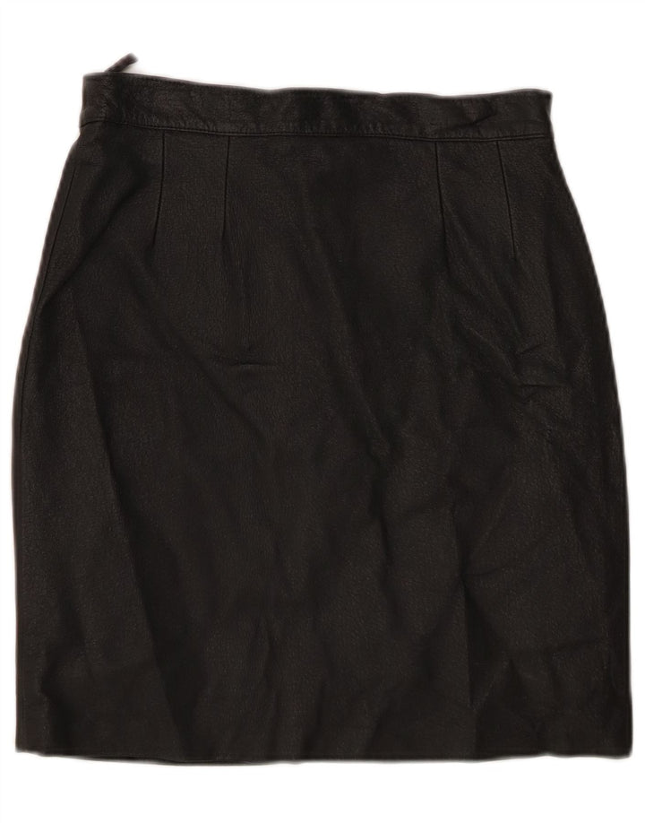 Fusta de piele Vintage pentru femei Mic W26 Negru
