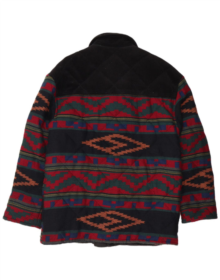 Jachetă matlasată pentru bărbați VINTAGE UK 40 mare, multicoloră, geometrică