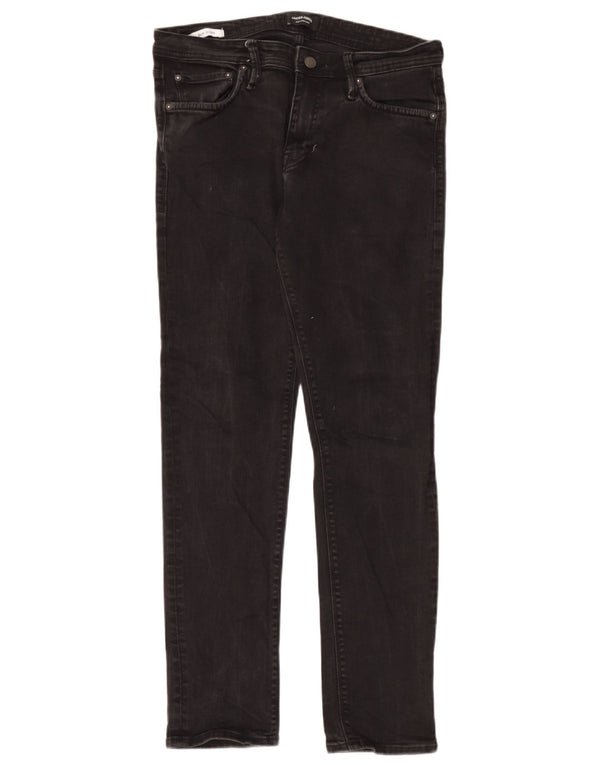 Blugi Jack & Jones GLENN Slim pentru bărbați W33 L32 bumbac negru
