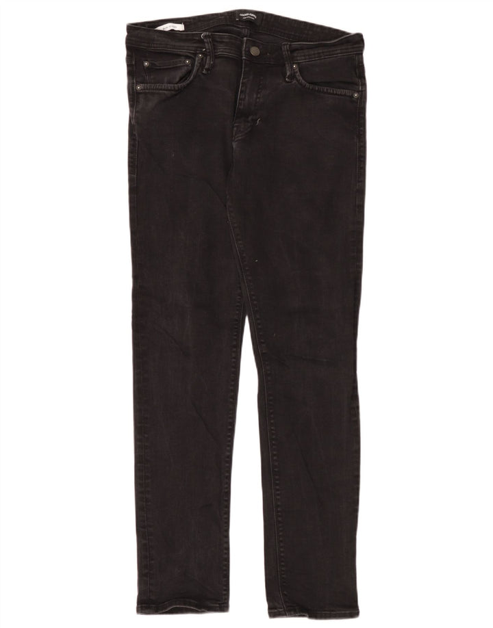 Blugi Jack & Jones GLENN Slim pentru bărbați W33 L32 bumbac negru