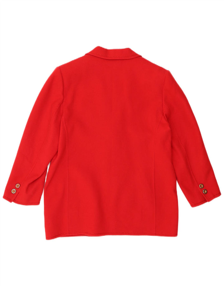 ARMANDO CALO Womens 2 Button Blazer Jacket EU 38 Medium Red Virgin Wool