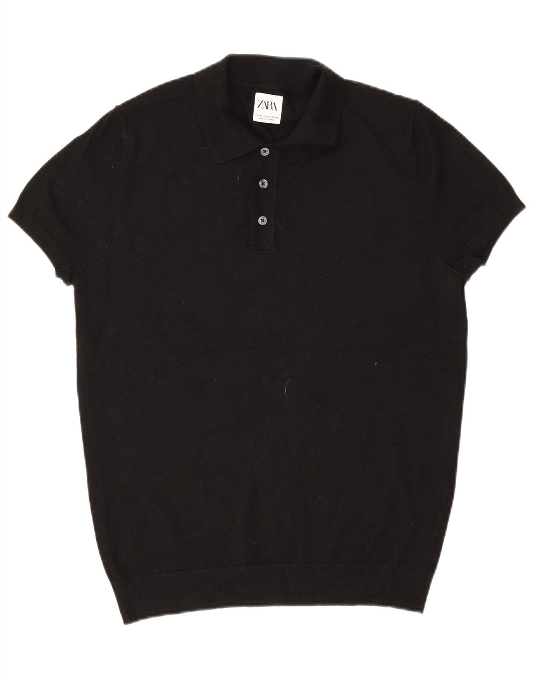 Tricou polo pentru bărbați Zara Medium Negru