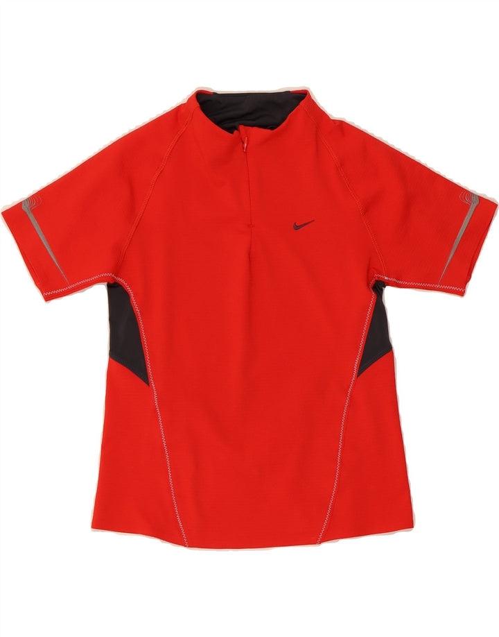 NIKE Womens Short Sleeve Pullover Tracksuit Top UK 8/10 Small Red Vintage Nike and Second-Hand Nike from Messina Hembry 