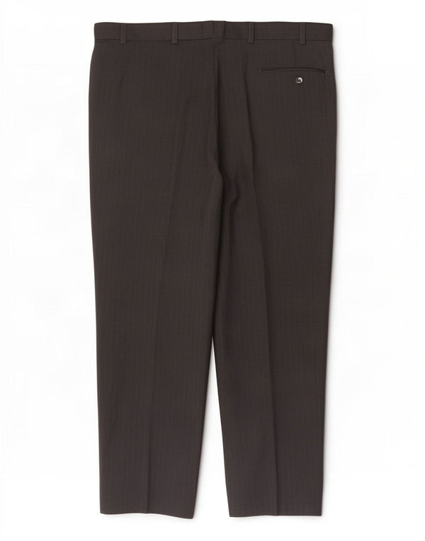 Marks & Spencer Pantaloni drepți pentru bărbați L38 L31, gri cu dungi