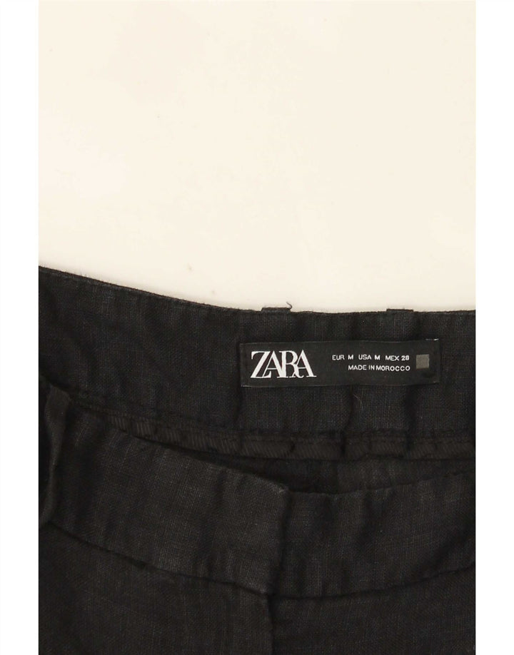 Pantaloni scurți chino cu talie înaltă pentru femei Zara Medium W28 Negru