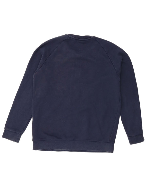 Hanorac grafic pentru bărbați Adidas Jumper mediu din bumbac bleumarin