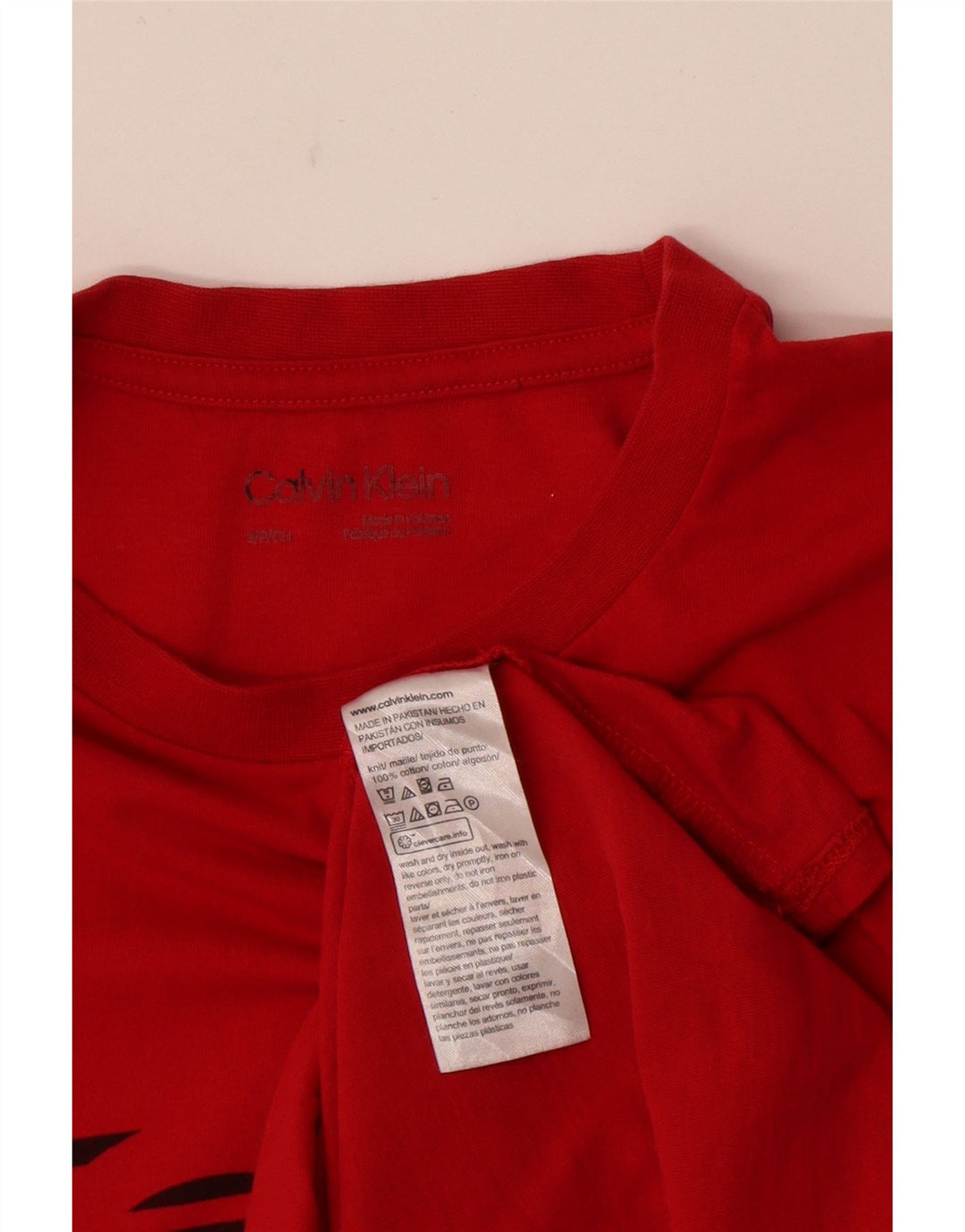 Tricou grafic Calvin Klein pentru bărbați Top mic bumbac roșu
