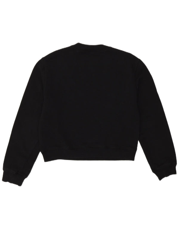 Moschino Pulover supradimensionat pentru femei UK 6 XS Bumbac negru