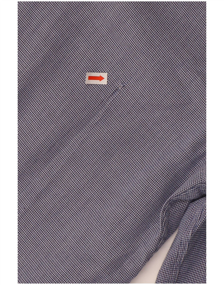 TRUSSARDI JEANS Mens Slim Fit Shirt Size 40 Medium Blue Cotton